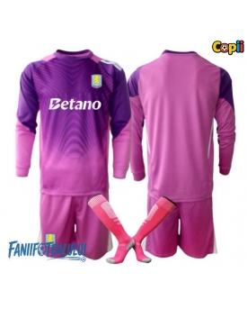 Aston Villa Portarii Echipament de Fotbal Replică 2025-26 Copii Treilea Mâneci Lungi (+ Șorturi)